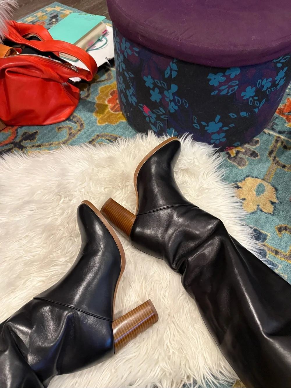 Banana Republic Black Over-the-Knee Leather Boots